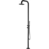 Blue Label Tube buitendouche met handdouche en douchekop (zwart)